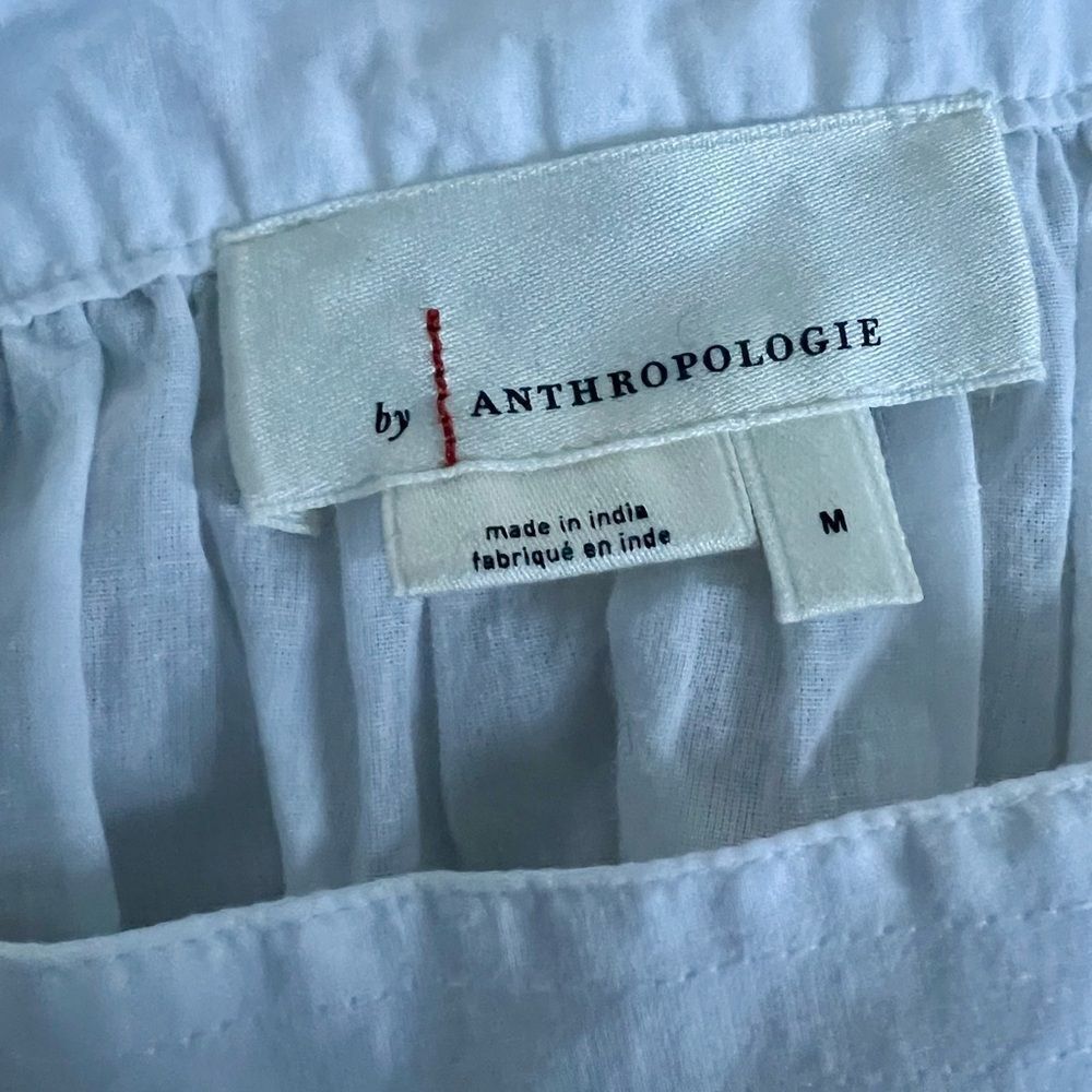 ANTHROPOLOGIE - WHITE EMBROIDERED TUNIC - SIZE M - Picture 3 of 7